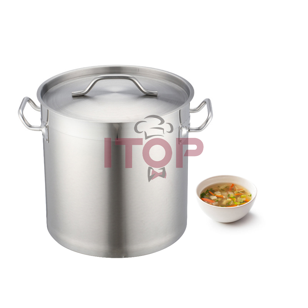 Soup Pots Cooking Pots Cookware Hotel Restaurant Commercial 6 Liter  Stainless Steel Stock Pot With Lids