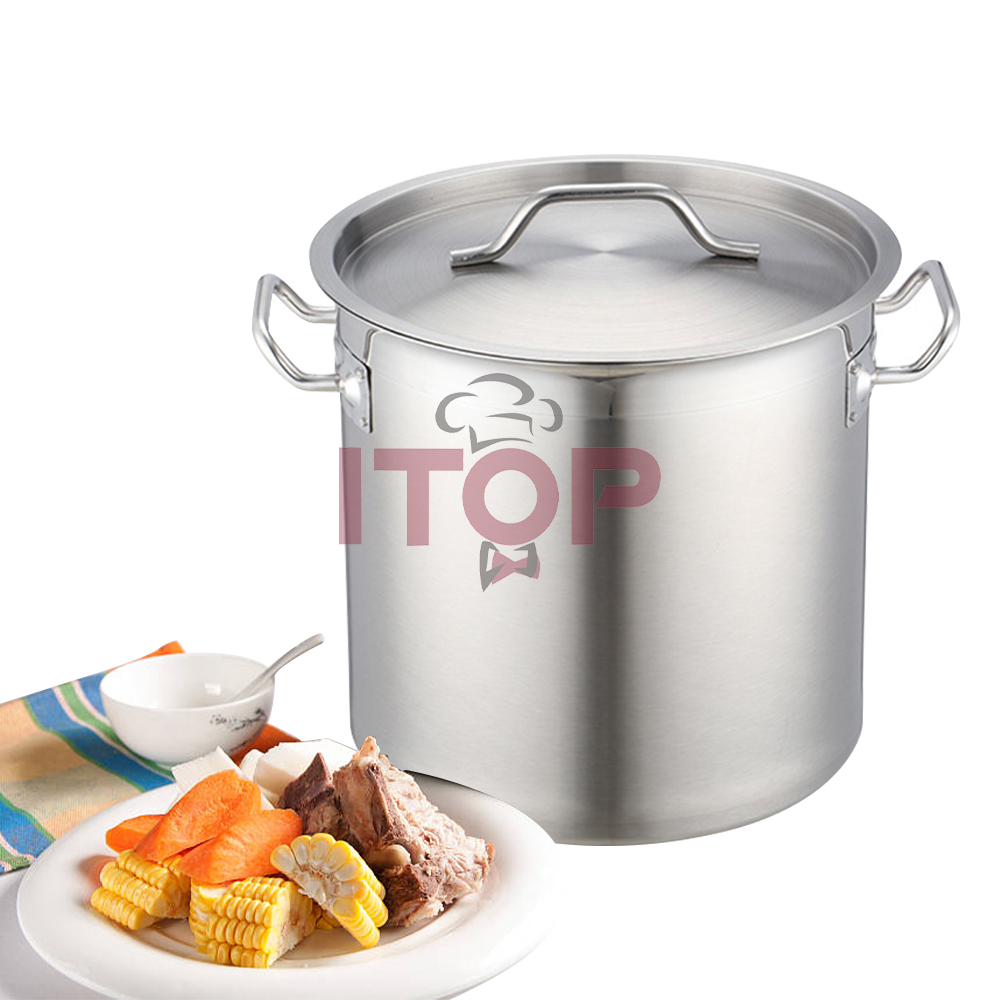 Soup Pots Cooking Pots Cookware Hotel Restaurant Commercial 6 Liter  Stainless Steel Stock Pot With Lids