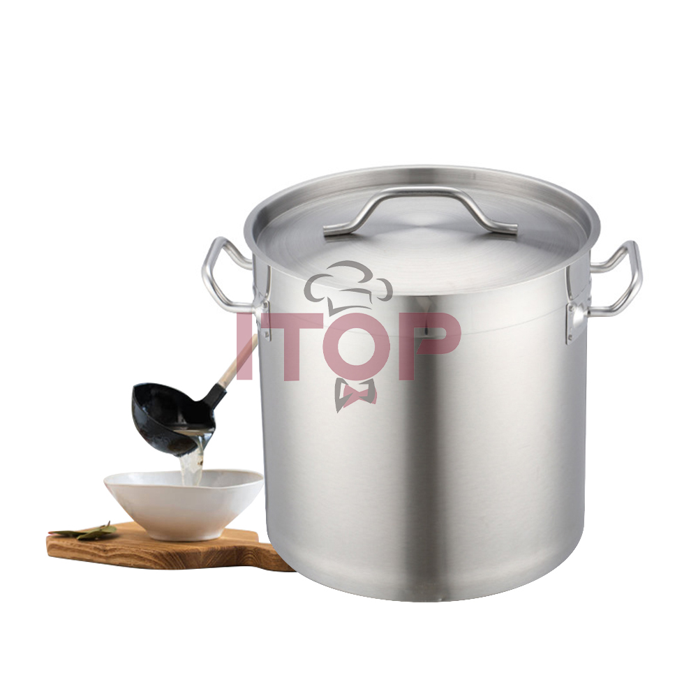 Soup Pots Cooking Pots Cookware Hotel Restaurant Commercial 6 Liter  Stainless Steel Stock Pot With Lids