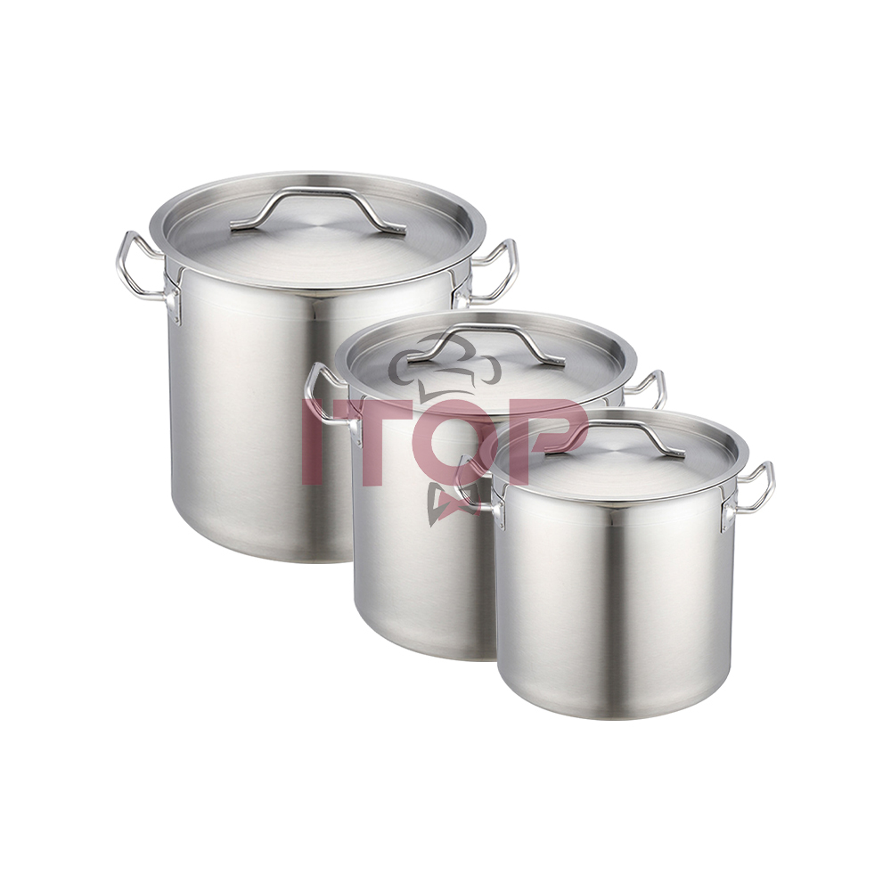 Soup Pots Cooking Pots Cookware Hotel Restaurant Commercial 6 Liter  Stainless Steel Stock Pot With Lids