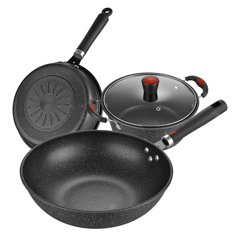Amazon Top Seller Cookware pots and pans Kitchen Non Stick Cooking Pot Set soup stock pots Housewares