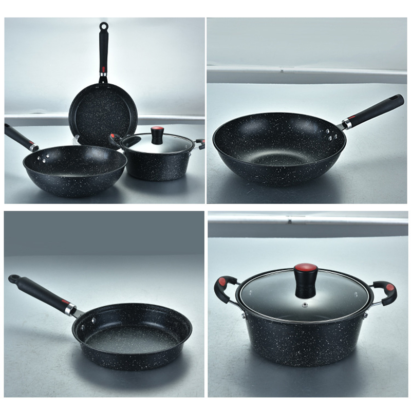Amazon Top Seller Cookware pots and pans Kitchen Non Stick Cooking Pot Set soup stock pots Housewares