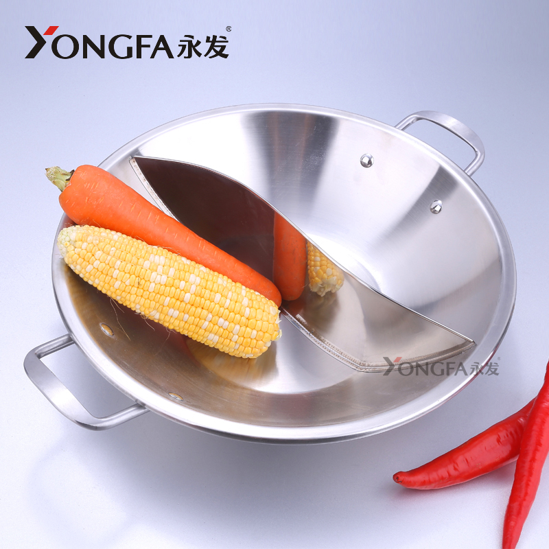 Yongfa Kitchenware Hot Pot Stock Cooking Pots Cookware Set  Direct Sale Stainless Steel Chinese Soup & Stock Pots