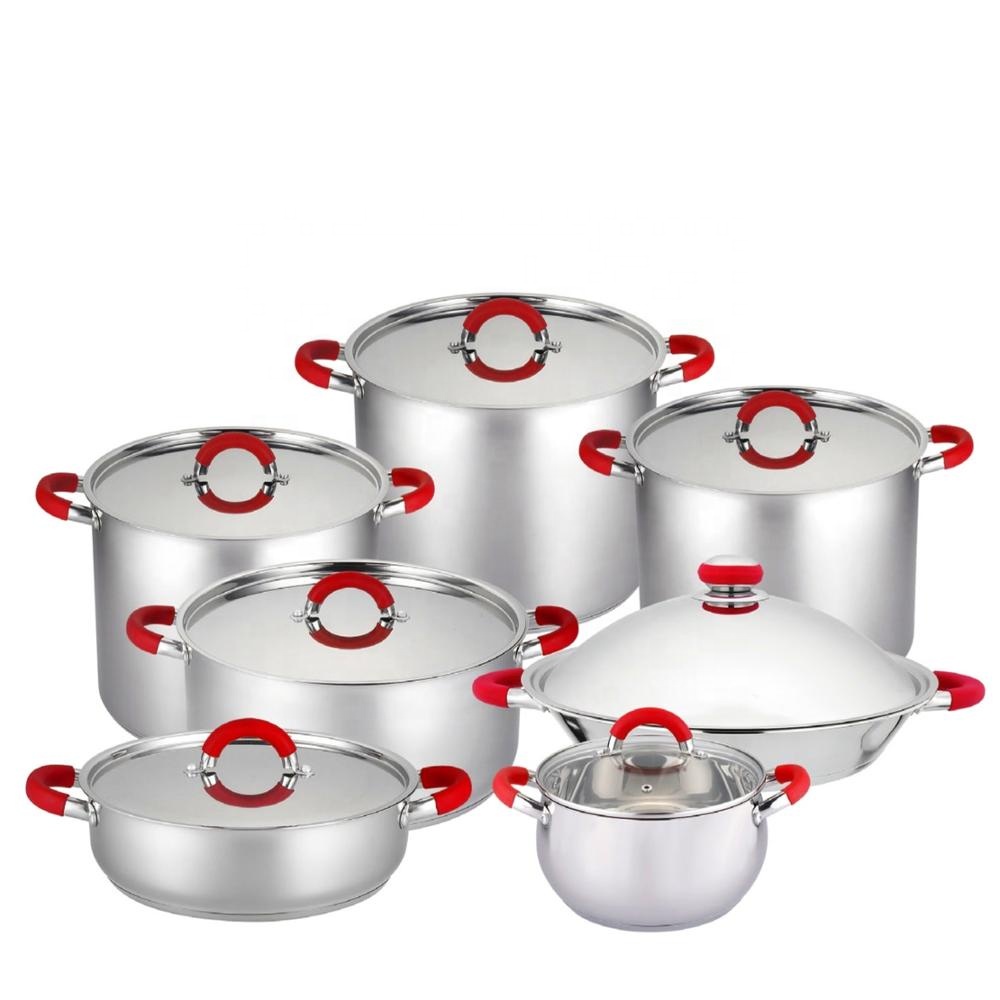 support ization 34cm big Stock Pot  Even Heat Cooking Stock Pot Large Buffet Stainless Soup Pot