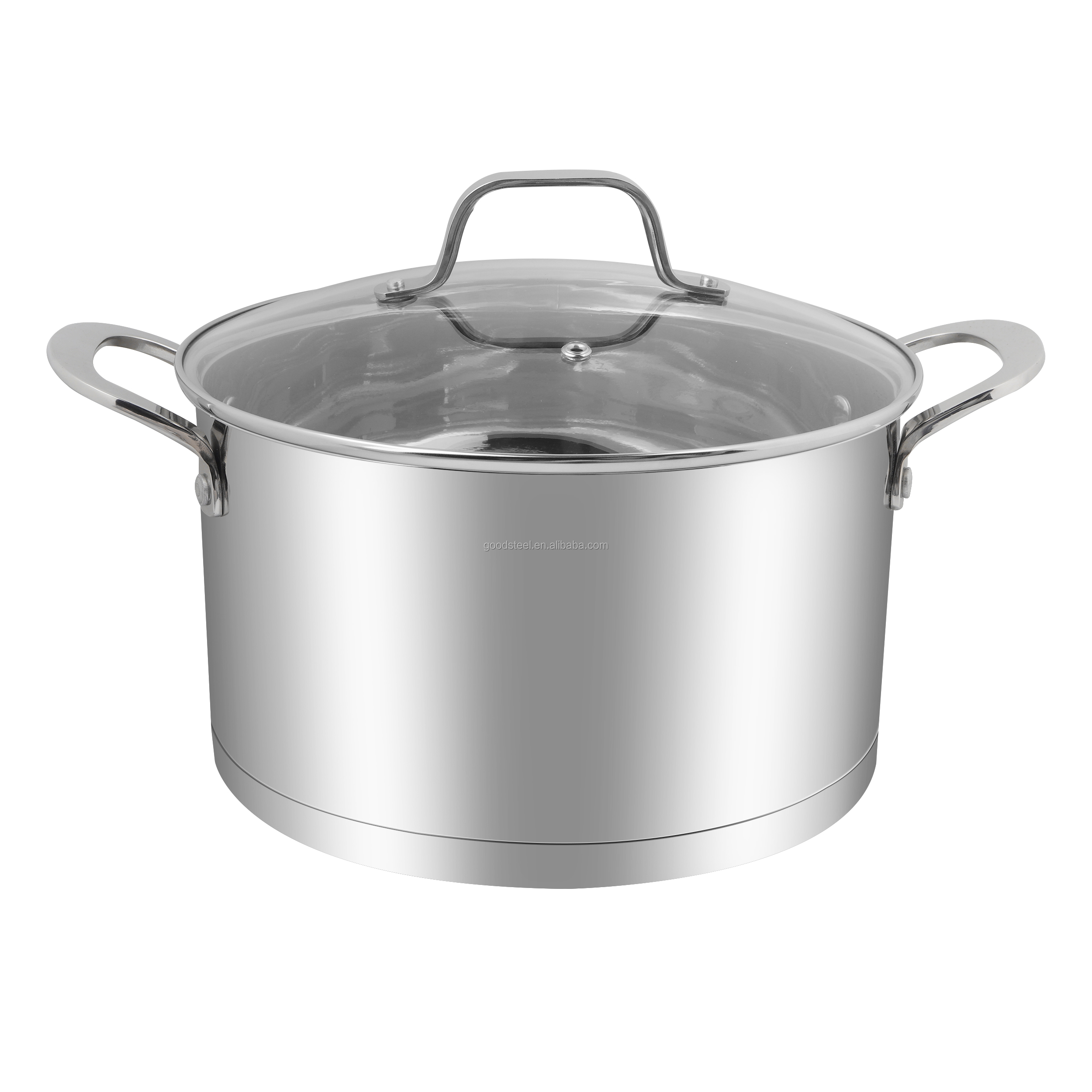 support ization 34cm big Stock Pot  Even Heat Cooking Stock Pot Large Buffet Stainless Soup Pot