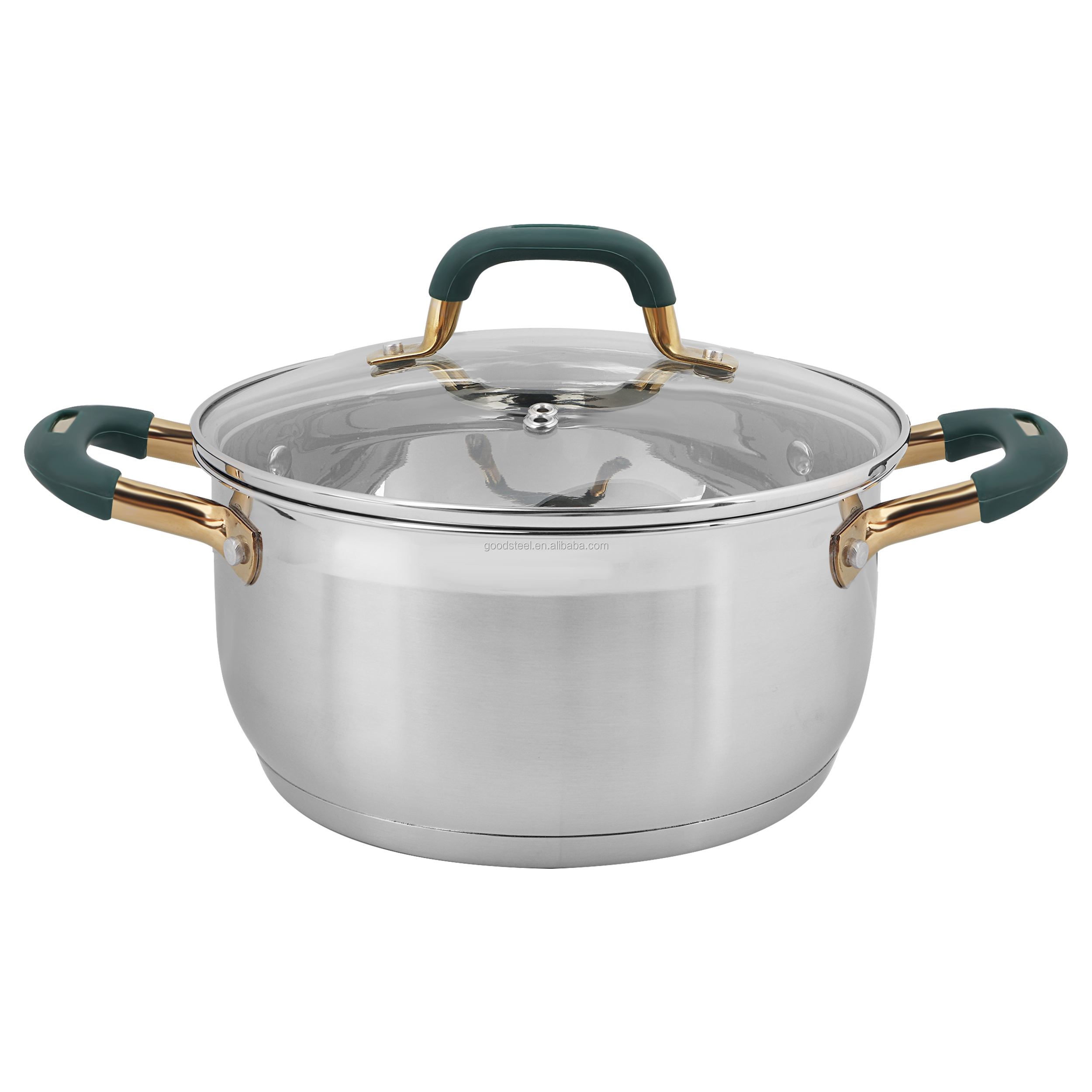 support ization 34cm big Stock Pot  Even Heat Cooking Stock Pot Large Buffet Stainless Soup Pot
