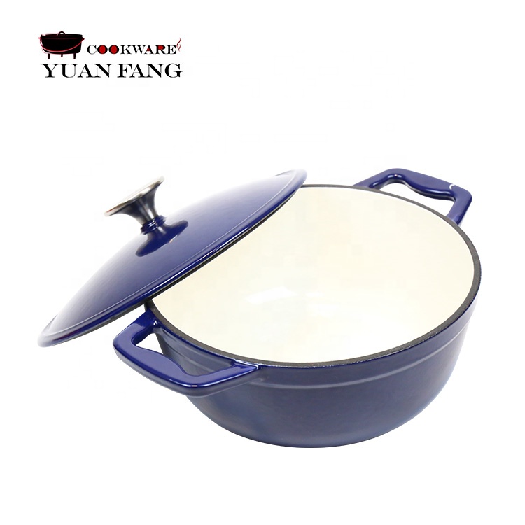  Outlet 21/23/26CM Soup Stew Stock Casseroles Cooking Pot Dutch Oven Cast Iron Casserole Dish with Dual Handles