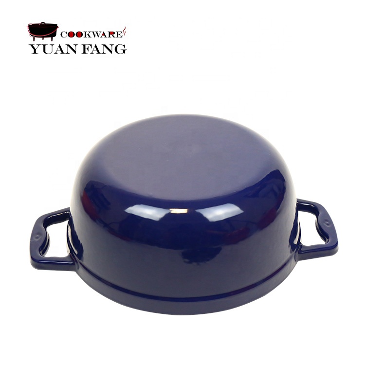  Outlet 21/23/26CM Soup Stew Stock Casseroles Cooking Pot Dutch Oven Cast Iron Casserole Dish with Dual Handles