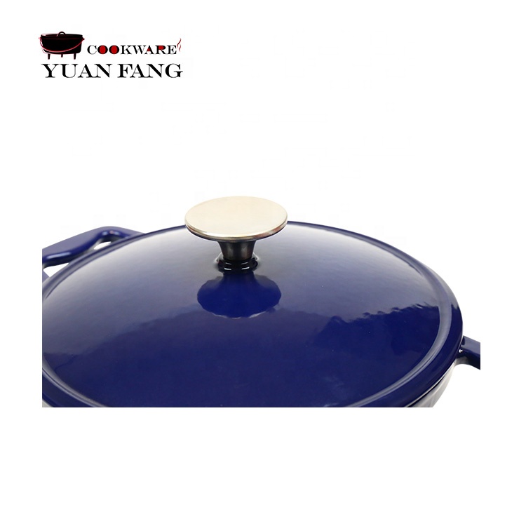  Outlet 21/23/26CM Soup Stew Stock Casseroles Cooking Pot Dutch Oven Cast Iron Casserole Dish with Dual Handles