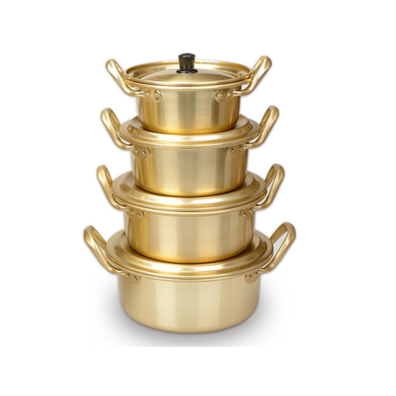 Aluminum Fast Heating Soup & Ramen Pot with Lid Non Stick, Easy to Clean Cookware