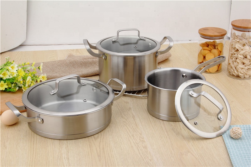 201 Soup Pot Cooking Pot with Handles Heat Resistant Glass Gel Handmade Technology  China  Bulk Piece