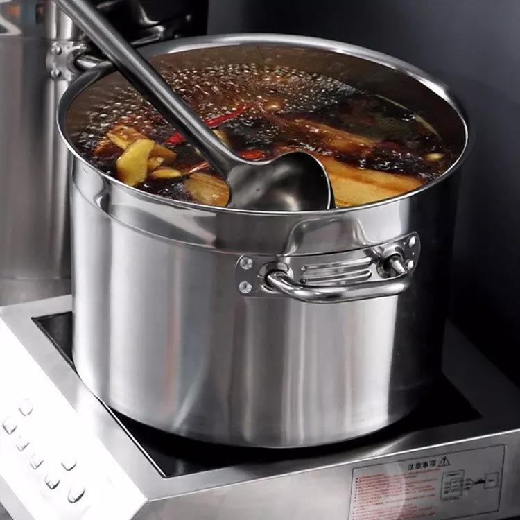 Hot Sale 304 Stainless Steel Commercial Restaurant Cooking Induction Pots Soup Pot