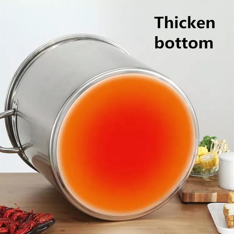 Hot Sale 304 Stainless Steel Commercial Restaurant Cooking Induction Pots Soup Pot