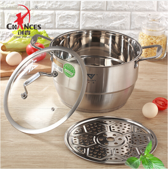 Good Quality Stainless Steel Soup Pot With Steamer