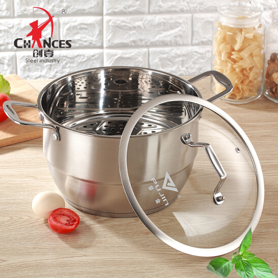 Good Quality Stainless Steel Soup Pot With Steamer