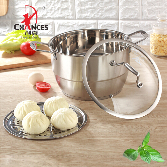 Good Quality Stainless Steel Soup Pot With Steamer