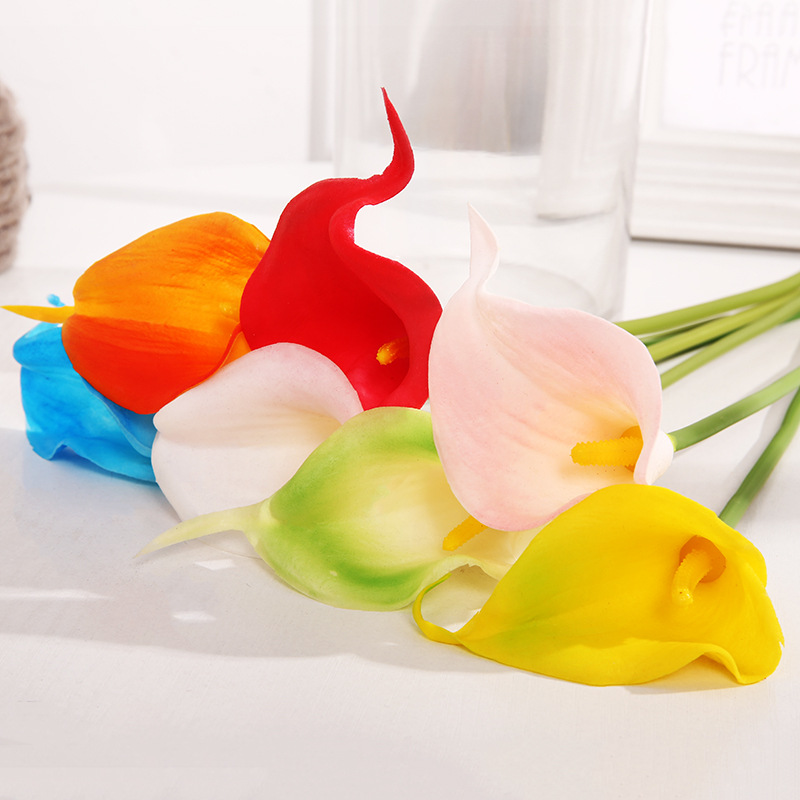 Premium Artificial Roman Calla Flowers High Quality Plastic Home Decor Plants for Indoor Decoration