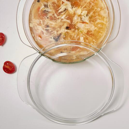 Oven safe high borosilicate glass casseroles baking dish soup pot