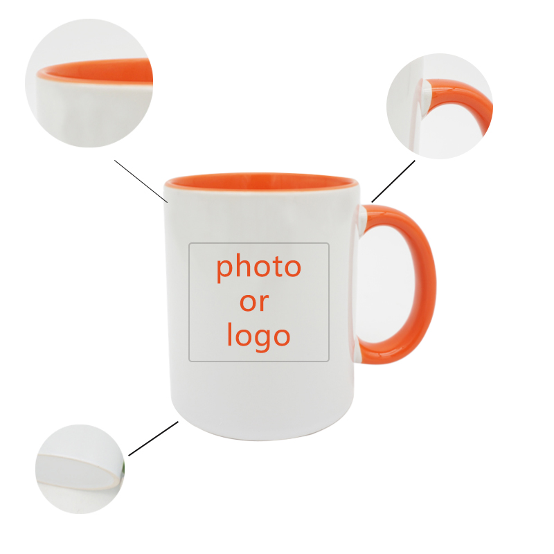 11oz pink full color printing ceramic coffee sublimation blanks straight mug with cool prints