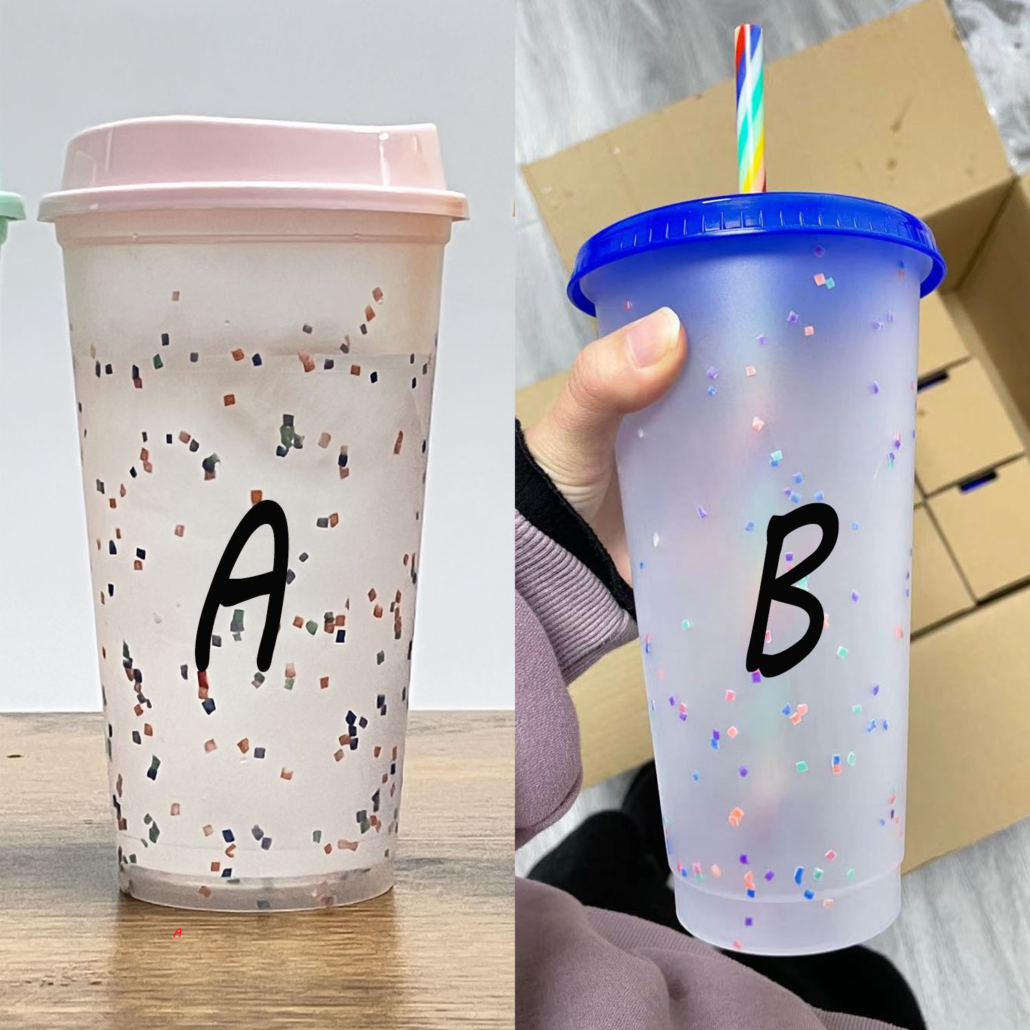 plastic modern clear acrylic coffee mugs