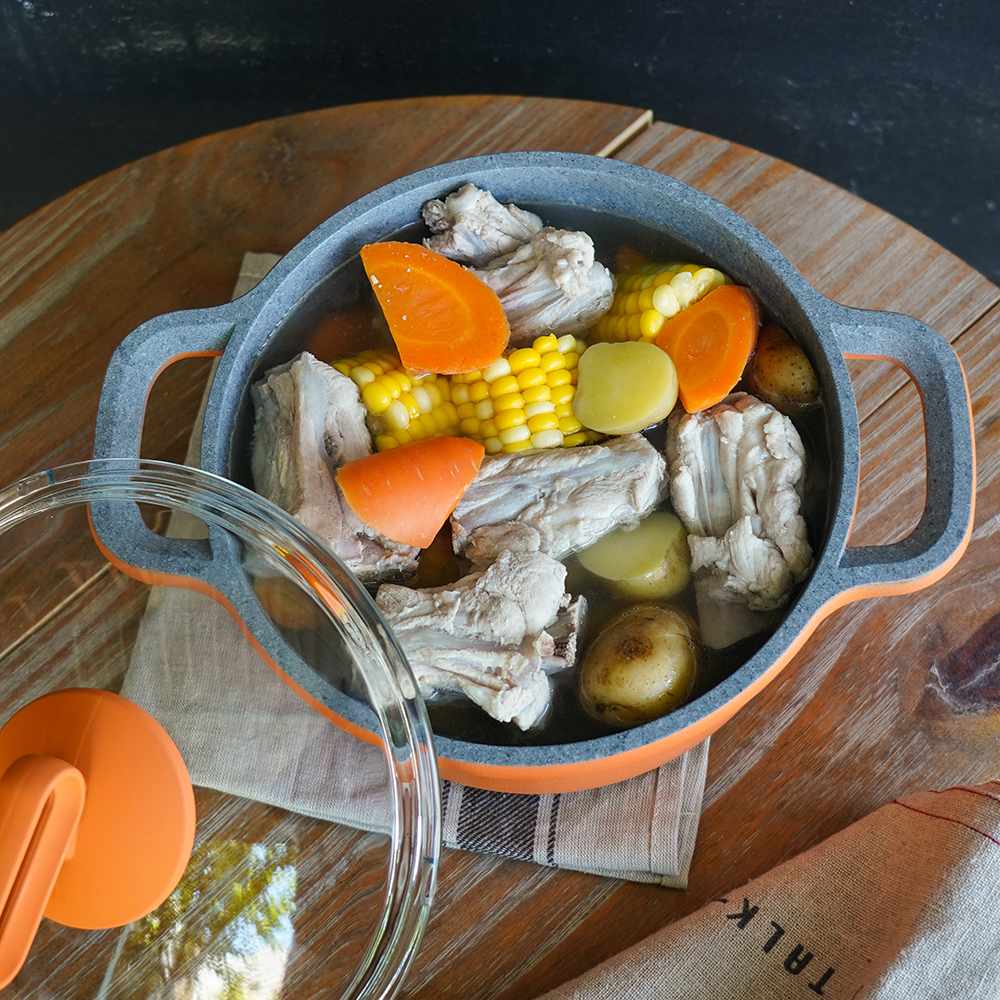  Quality Casting Aluminium Nonstick Marble Coating And Safe Glass Lid Frypan Casseroles with One-stop solution