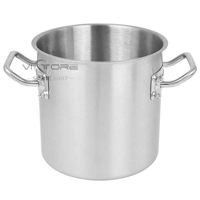 SUS304 Stainless Steel Food Safe Casserole Soup Stew Pot With Lid