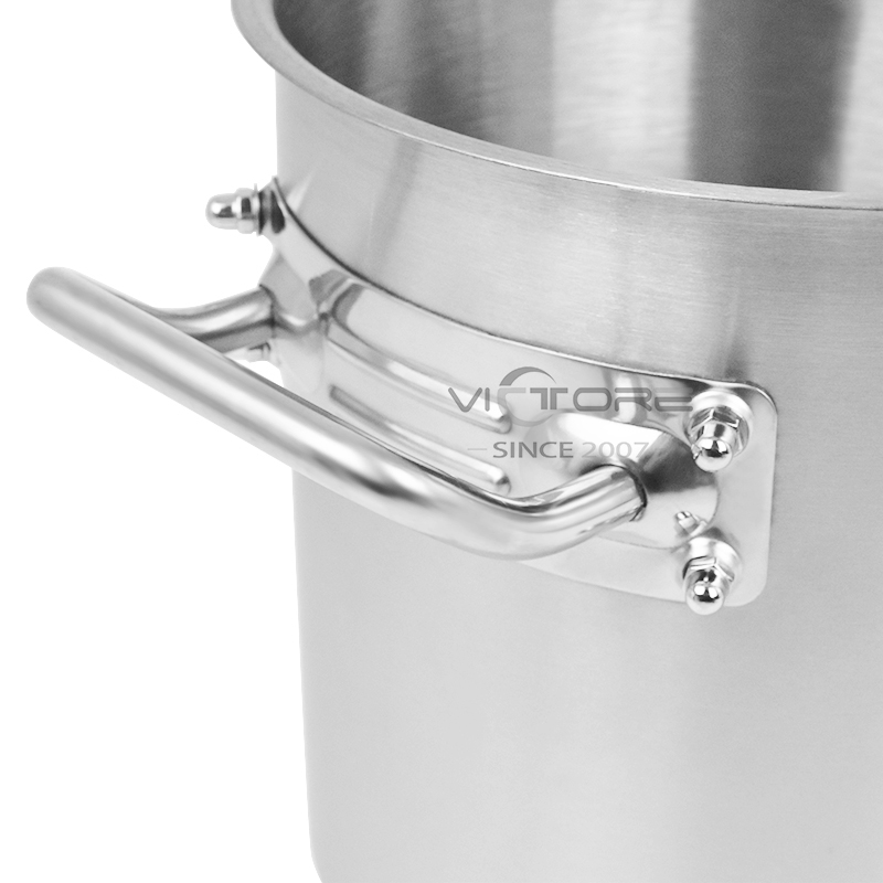 SUS304 Stainless Steel Food Safe Casserole Soup Stew Pot With Lid