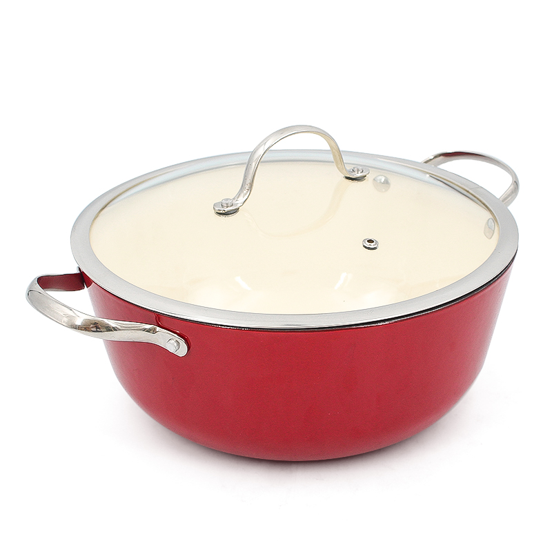 Enamel coating cast iron cookware casserole cocotte minute