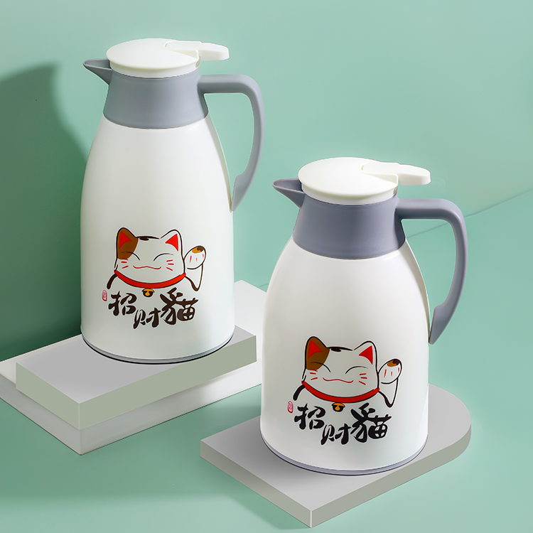 1L/1.3L/1.9L Large Capacity Thermal Insulation Pot Portable Heat Kettle Coffee Tea Vacuum Flasks Glass Liner Thermos Bot