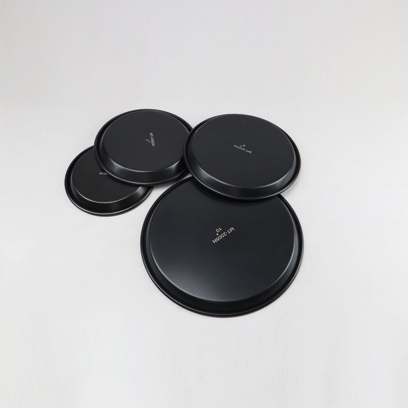 The latest design household round aluminum alloy 5-12 inch shallow non stick baking pizza dish