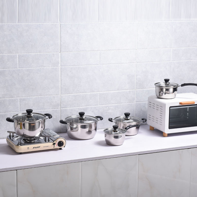 Modern Cocina Cooking With Cover Stainless Steel Cooking Soup Non-Stick Pot Kitchen Cooking Tools