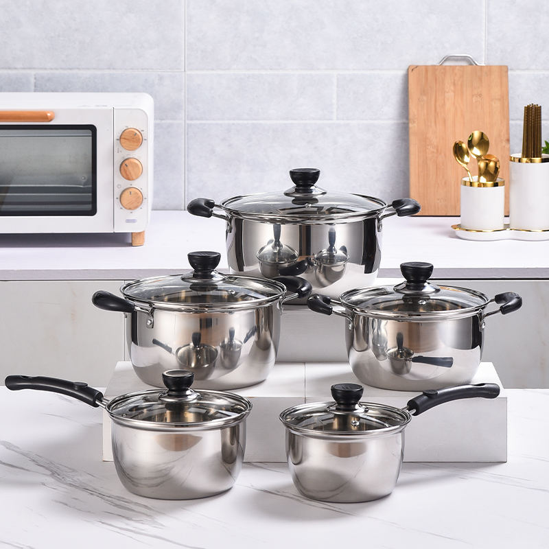 Modern Cocina Cooking With Cover Stainless Steel Cooking Soup Non-Stick Pot Kitchen Cooking Tools