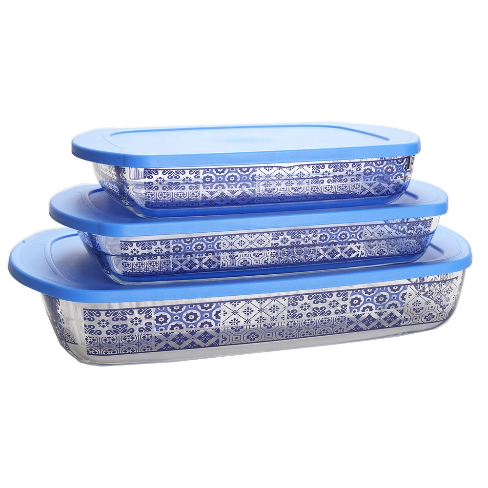 Oven safe glass cookware high borosilicate glass baking dishes plate