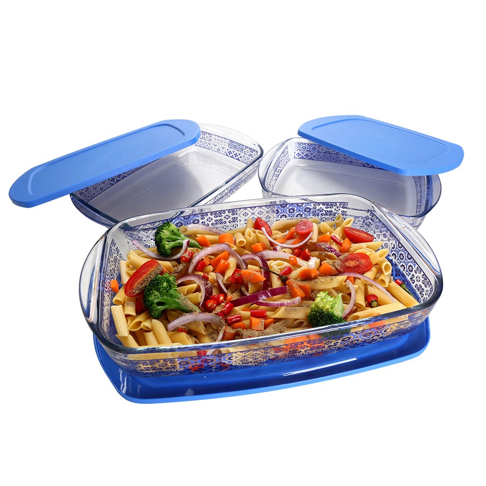 Oven safe glass cookware high borosilicate glass baking dishes plate