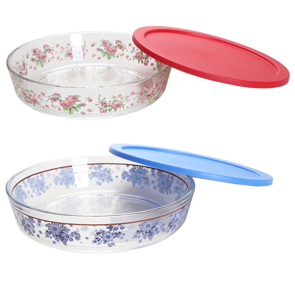 Oven safe glass cookware high borosilicate glass baking dishes plate