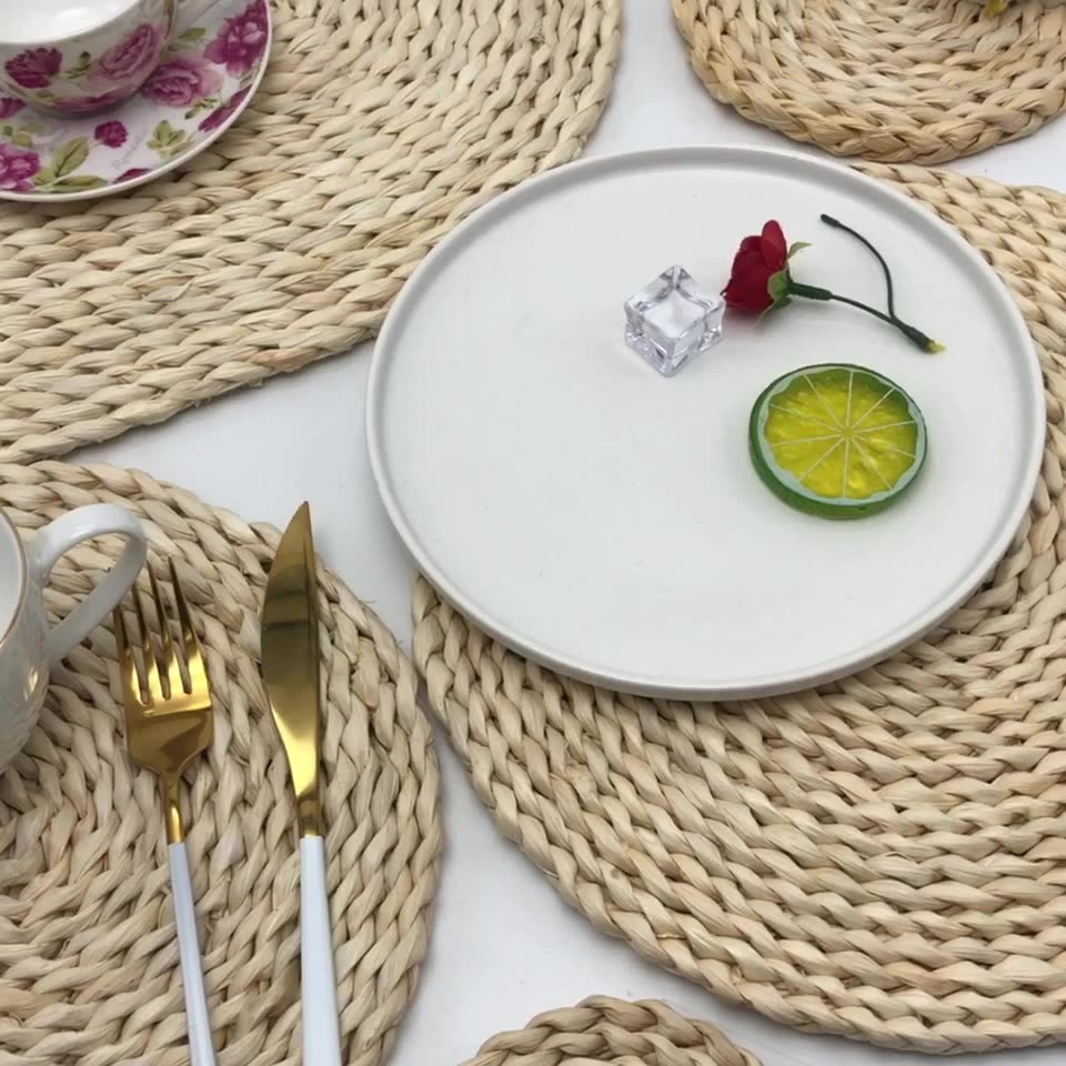Handmade Corn Husk Woven Placemat Thick Heat Insulation Pad Anti-scalding Coaster Bowl Mat Casserole Thicken