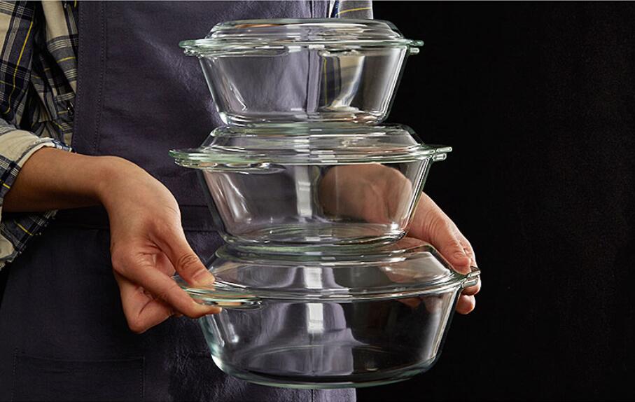 Oven microwave safe glass cookware high borosilicate glass casseroles dish glass