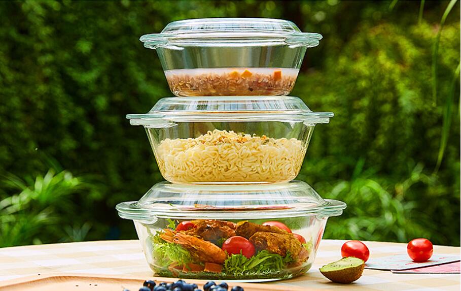 Oven microwave safe glass cookware high borosilicate glass casseroles dish glass