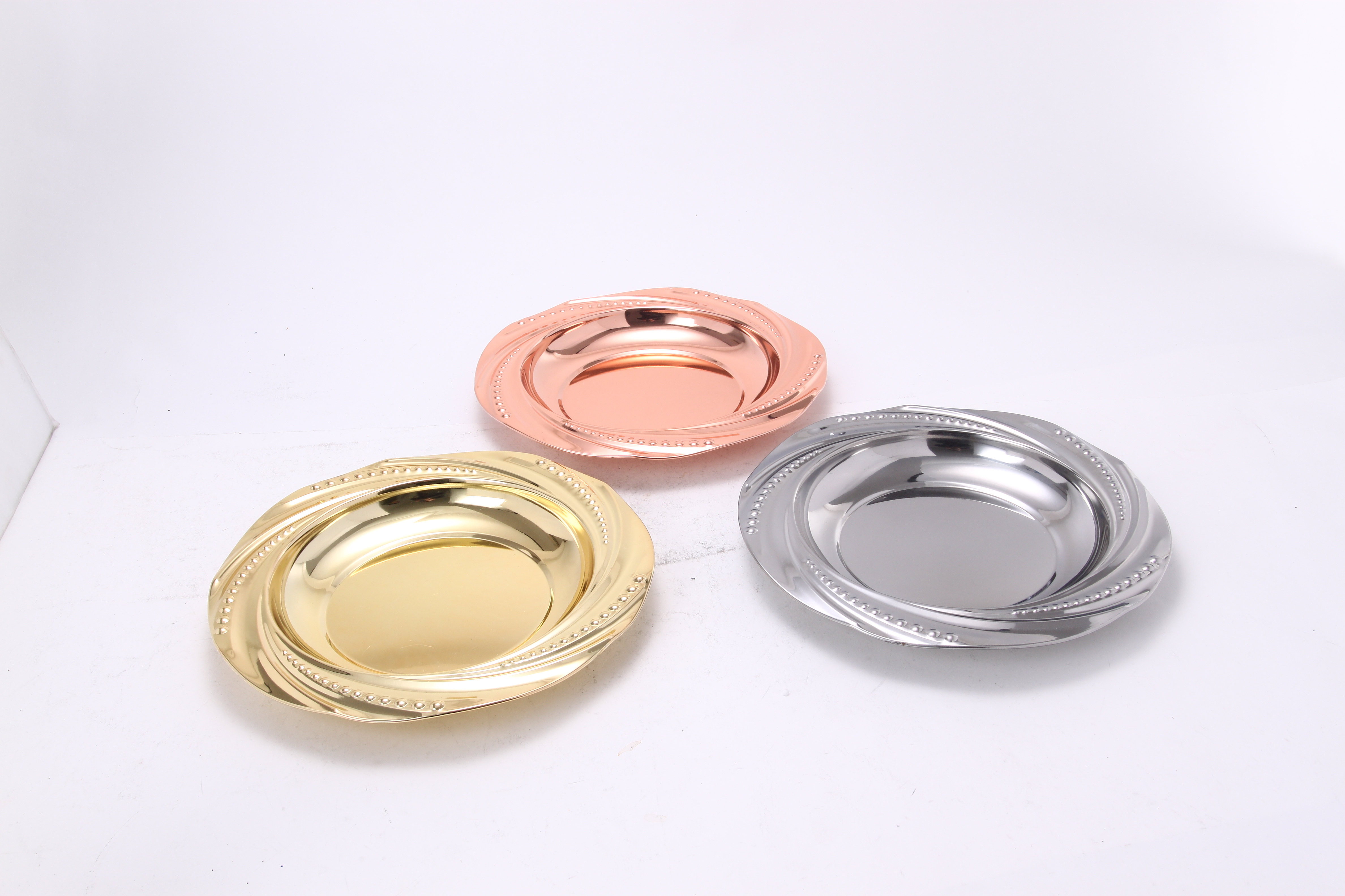 Trendy Style   Trendy  Casserole Pot  Cover Set  Stainless Steel Dinner Plate