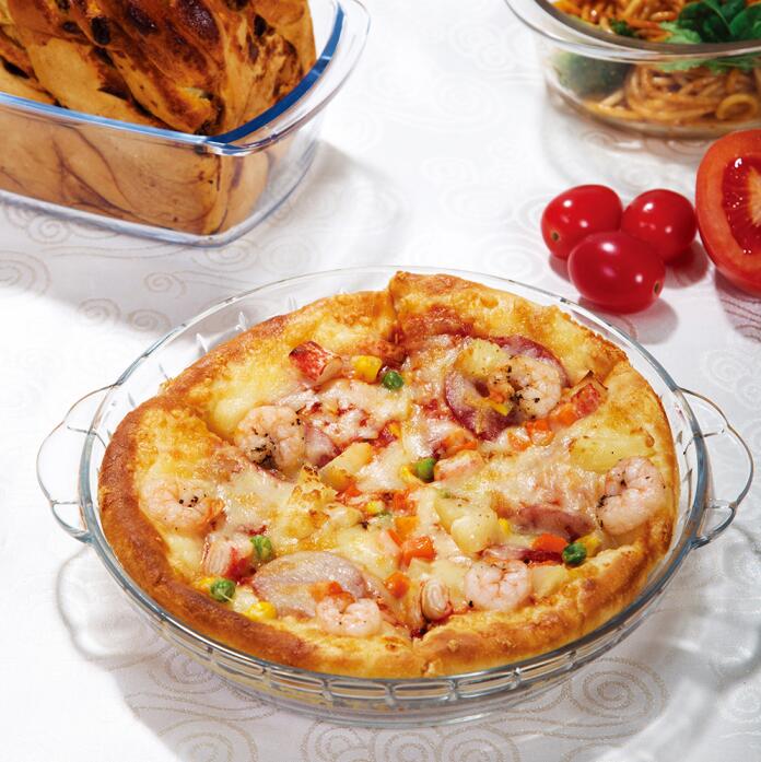 Oven Safe High Borosilicate Glass Plate Dish Loaf Baking Dish