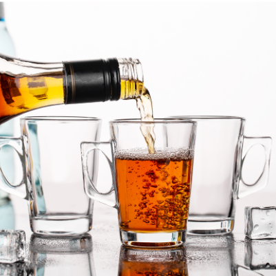 ized reusable blank tea cup clear glass milk coffee mug for hot water