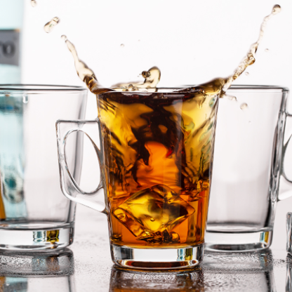 ized reusable blank tea cup clear glass milk coffee mug for hot water