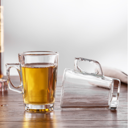 ized reusable blank tea cup clear glass milk coffee mug for hot water