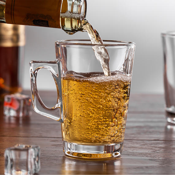 ized reusable blank tea cup clear glass milk coffee mug for hot water