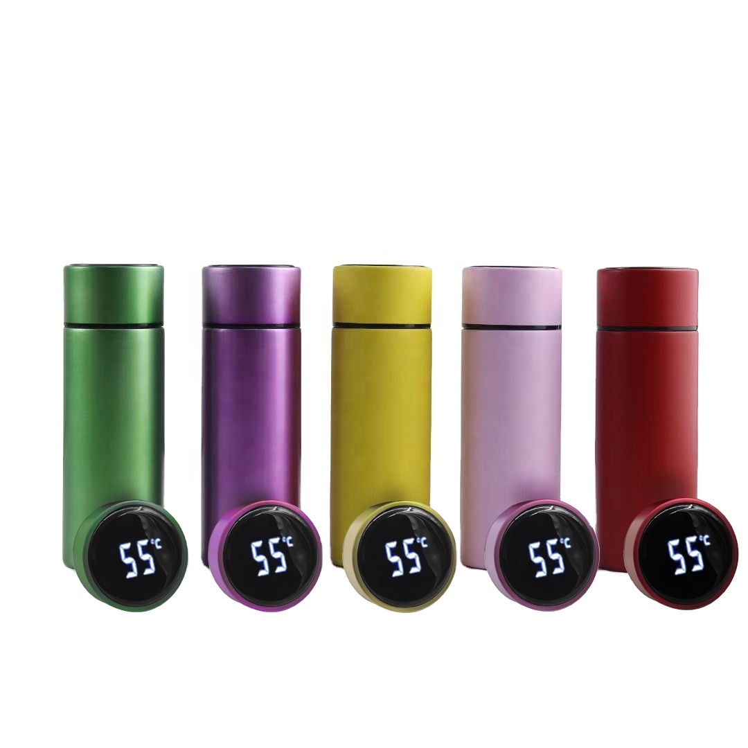 LED Temperature Display Stainless Steel Smart Water Bottle Double Walled Vacuum Insulation