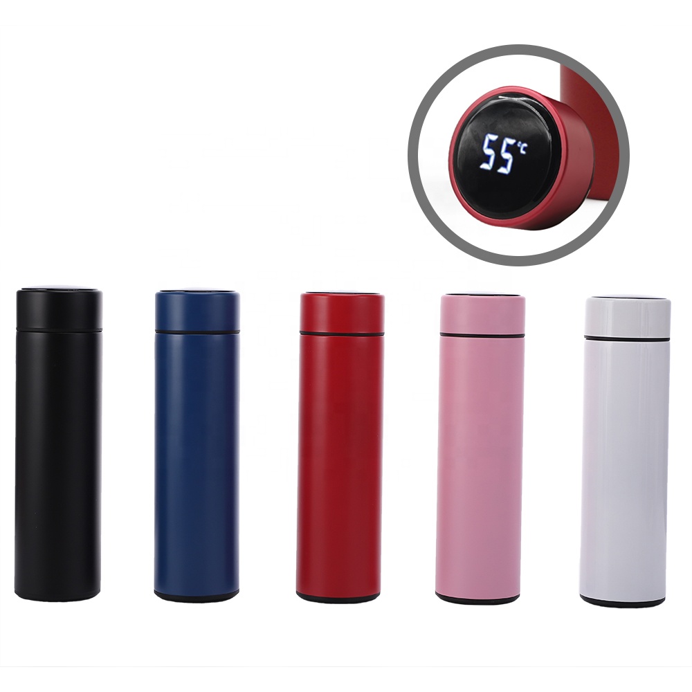 LED Temperature Display Stainless Steel Smart Water Bottle Double Walled Vacuum Insulation
