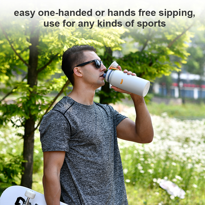 Insulated Stainless Steel Double Wall Vacuum Flask Sports Flask for Drinking Water with Enhanced Temperature Retention