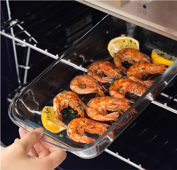 Clear Glass Baking Dish for Oven Oblong Casserole Dish Rectangular Baking Pan Glass Bakeware Baking Pan