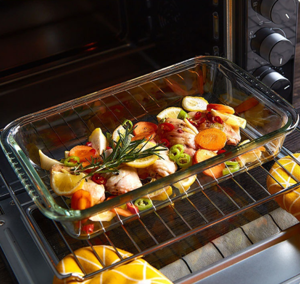 Clear Glass Baking Dish for Oven Oblong Casserole Dish Rectangular Baking Pan Glass Bakeware Baking Pan