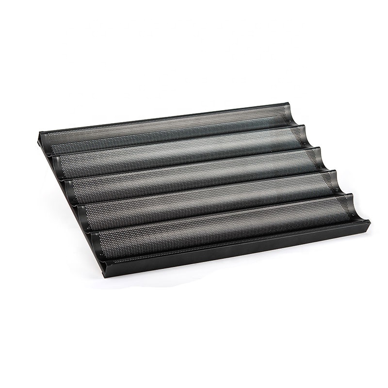 Astar 5-slots Non-Stick Perforated Bread Pan,Baguette Baking Tray